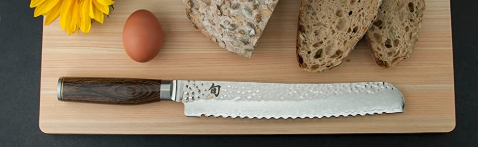 shun classic chef knife, santoku, shun premier knife line, made in japan kitchen knife