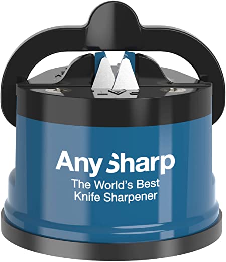 AnySharp Essentials – Knife Sharpener with PowerGrip – For Knives and Serrated Blades