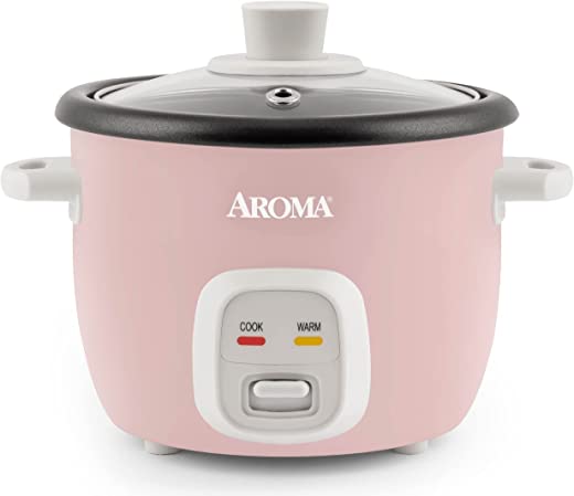 Aroma Housewares 4-Cups (Cooked) / 1Qt. Rice & Grain Cooker (ARC-302NGP), Pink