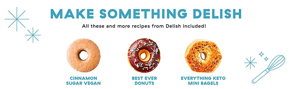 Dash, Delish by Dash, Donut, full Size Donut, Donut Maker