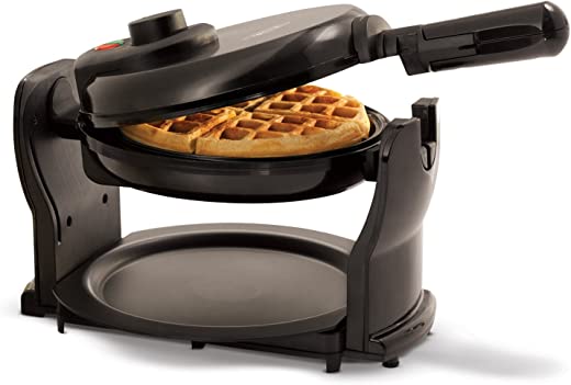 BELLA Classic Rotating Non-Stick Belgian Waffle Maker, Perfect 1″ Thick Waffles, PFOA Free Non Stick Coating & Removable Drip Tray for Easy Clean…