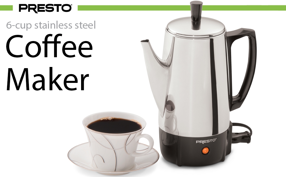 02822 6-Cup Stainless-Steel Coffee Percolator
