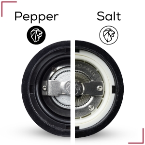 Peugeot - Paris u’Select Manual Salt Mill - Adjustable Grinder - Beechwood, Gloss Black