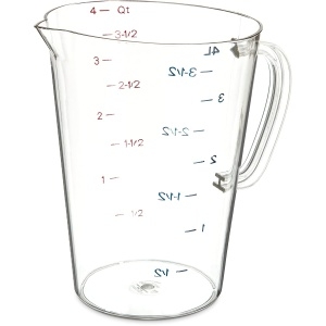Carlisle 4314507 Commercial Plastic Measuring Cup