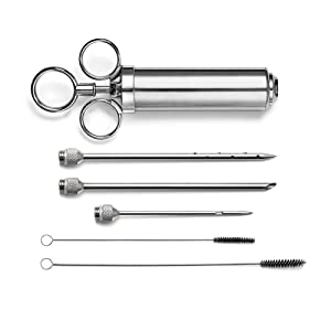 meat injector syringe;meat injector needles;marinade kit;bbq injector