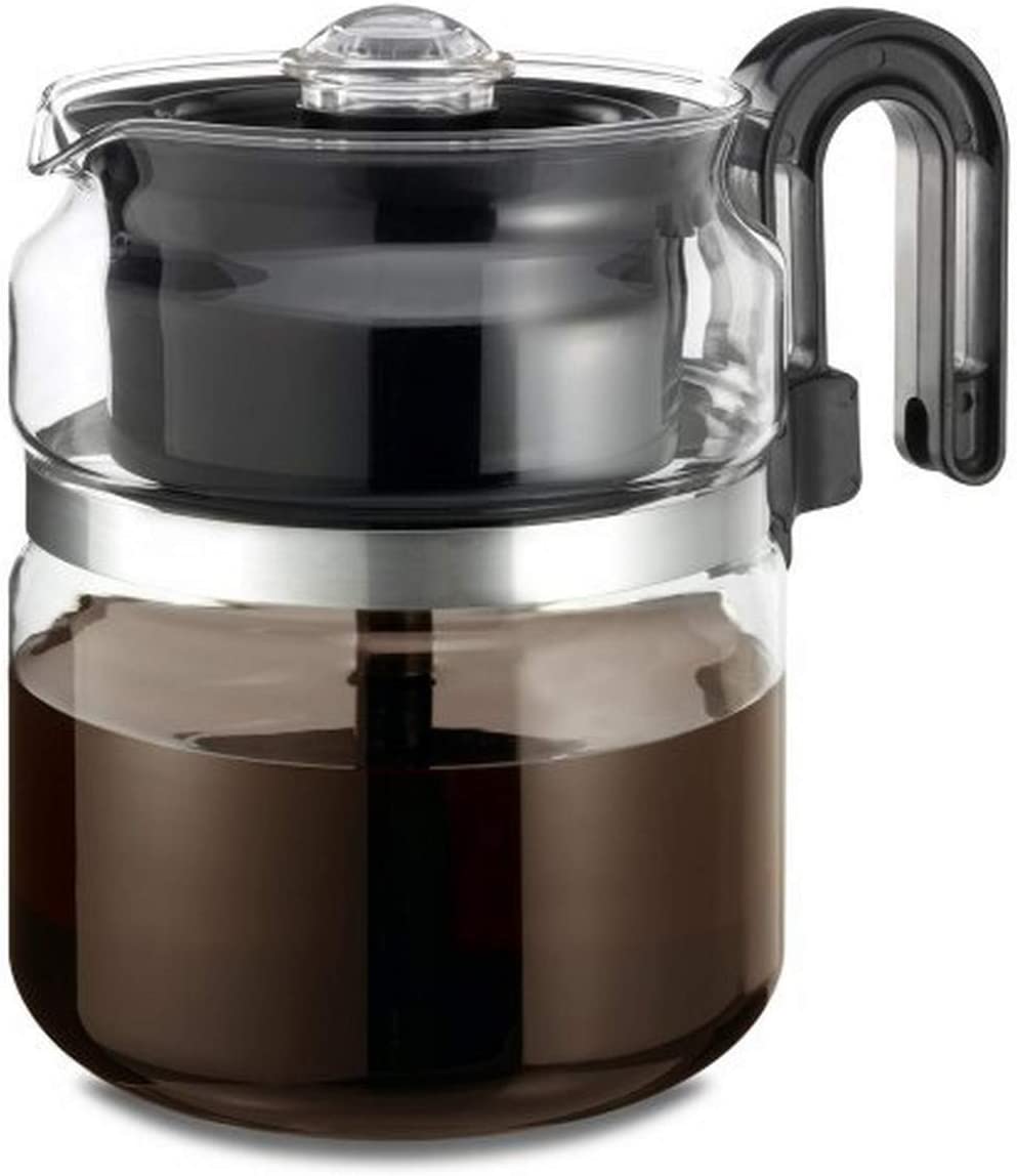 CAFÉ BREW COLLECTION High End Glass Stovetop Percolator Coffee Pot – Best 40 oz Borosilicate Glass Percolator Coffee Pot – Dishwasher Safe Coffee…