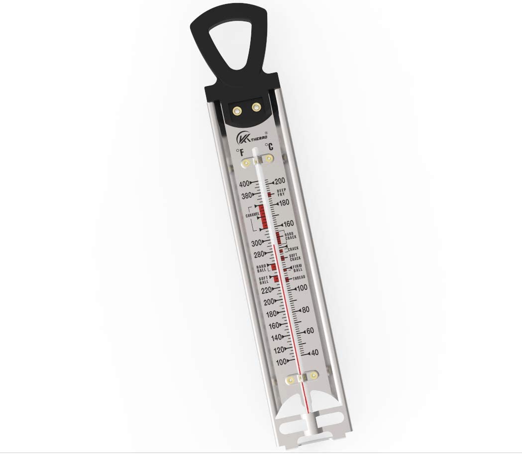 Candy Thermometer 12 “Deep Fry Paddle Thermometer with Pot Clip, Best for Deep Fry Cooking,Jam,Sugar,Syrup,Jelly Making