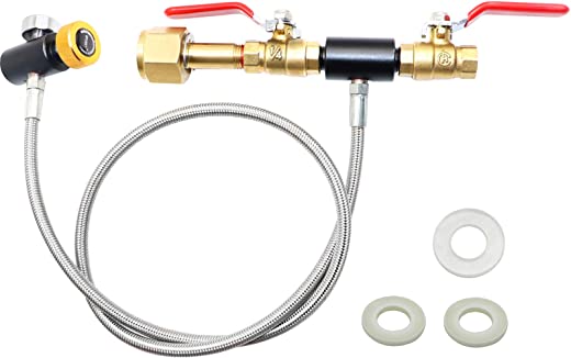 CGA320 G1/2 CO2 Cylinder Refill Adapter Hose, CO2 Refill Station Connector Kit for Filling soda-maker(CGA320 to TR21-4, Dual Valve With Gauge) (24…