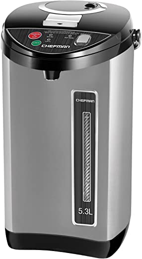 Chefman Electric Hot Water Pot Urn w/ Auto & Manual Dispense Buttons, Safety Lock, Instant Heating for Coffee & Tea, Auto-Shutoff/Boil Dry…