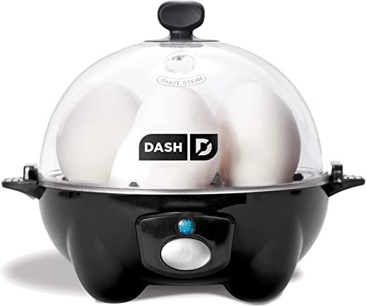 DASH Rapid Egg Cooker: 6 Egg Capacity Electric Egg Cooker for Hard Boiled Eggs, Poached Eggs, Scrambled Eggs, or Omelets with Auto Shut Off Feature…