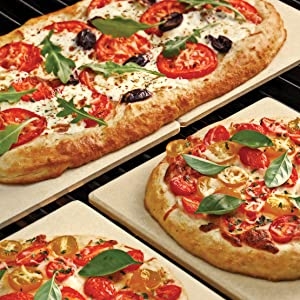 pizza grill stones; pizza tiles; pizza grilling tiles; oven safe grill stone; grill stone