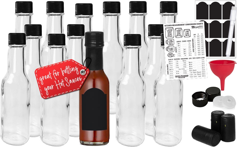 14-PACK 5oz GLASS BOTTLE SET sold exclusively by TALENTED KITCHEN