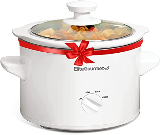 Elite Gourmet MST-250XW Electric Slow Cooker Ceramic Pot, with Adjustable Temp, Entrees, Sauces, Soups, Roasts, Stews & Dips, Dishwasher Safe (1.5…