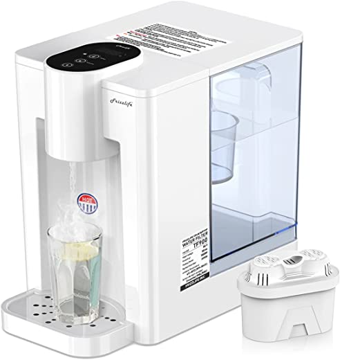 FRIZZLIFE TF900 Instant Hot Water Dispenser Filter, Countertop Water Filter System, 5 Temperatures & 3 Volume Settings, High Temp Safety Lock, Zero…