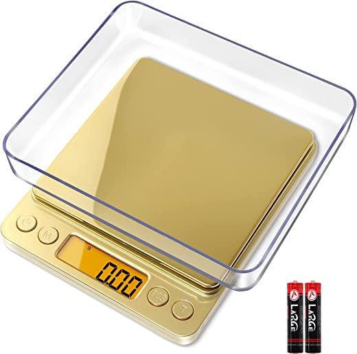 Fuzion Digital Scale .01 Gram Accuracy, 500g Small Jewelry Scale, Gold Scale, Digital Gram Scale 0.01, Herb Scale, Spice Scale, Mini Food Scales…