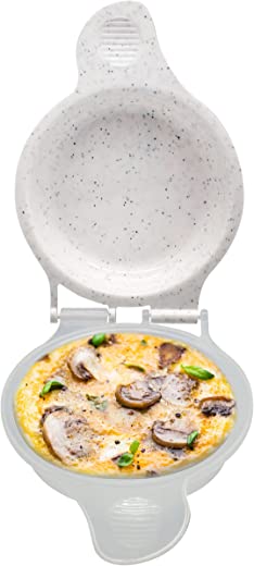 Good Living Microwave Egg Muffin Breakfast Sandwich Pan for Eggs in a Minute or Less, 1-pack