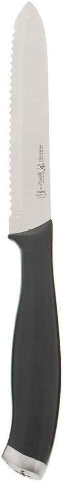 HENCKELS Serrated Utility Knife, 5″, Black