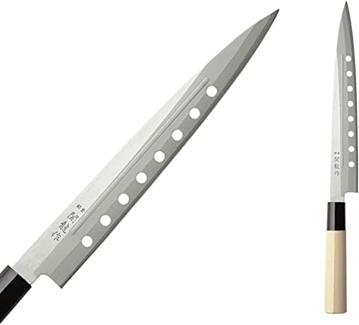 JapanBargain 1551, Sashimi Yanagiba Knife Japanese High Carbon Stainless Steel Sushi Chef Knife, Non Stick, Made in Japan, 8-1/4 inches