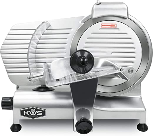 KWS Commercial 320W Electric Meat Slicer 10″ Frozen Meat Deli Slicer Coffee Shop/restaurant and Home Use Low Noises [ ETL, NSF Certified ]…