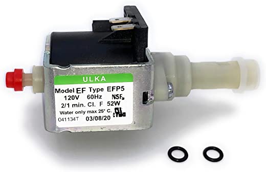 MacMaxe ULKA Model E Type EFP5 – Replacement Pump Compatible with Breville Espresso Machine – Solenoid Vibratory Water Pump with 2 O-Ring Seals -…