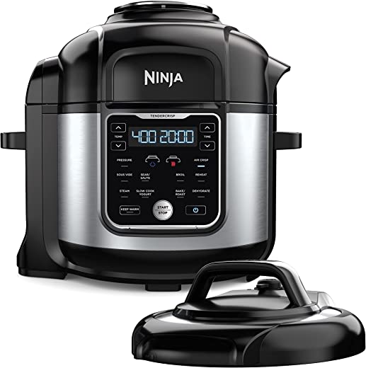 Ninja OS401 Foodi 10-in-1 XL 8 qt. Pressure Cooker & Air Fryer that Steams, Slow Cooks, Sears, Sautés, Dehydrates & More, with 5.6 qt. Cook & Crisp…