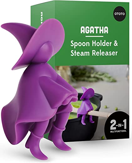 OTOTO Agatha Spoon Holder for Stove Top – Fun Kitchen Gifts for Homecooks – Spatula Holder and Cooking Spoon Rest for Stove Top and Kitchen Counter…