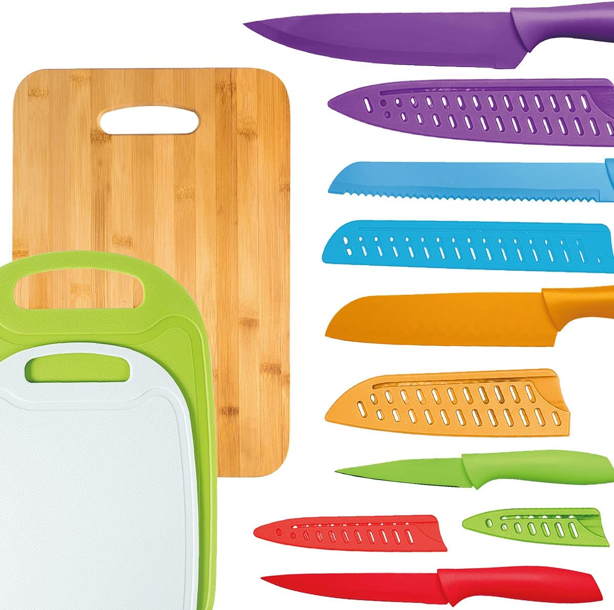 Pak Colored Kitchen Knives, Colorful Knife Set, Colored Knife Set, Cutting Boards, Cutting Board Set, Knife Set With Covers, Cutting Knives, Knives…