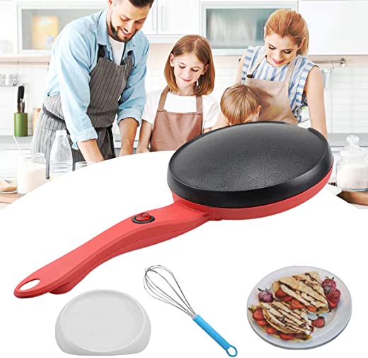 Portable Electric Crepe Maker 110V 8” Household Pancake Machine with Auto Temperature Control Non-stick Crepe Pan for Pancake, Blintz,…