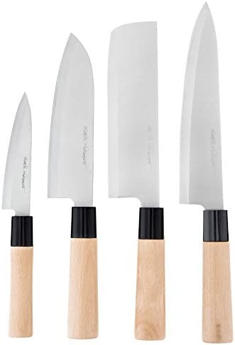 Premium Sushi & Sashimi Chef’s Knives – Set of 4 Knives – Ultra High Carbon Steel Blades