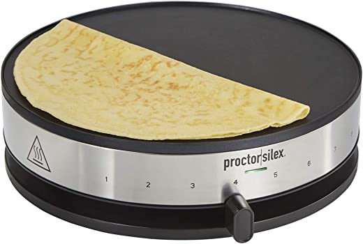 Proctor Silex 38400 Electric Crepe Maker, 13 Inch Griddle & Spatula
