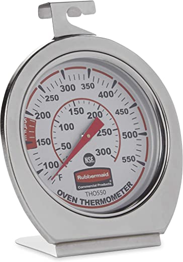 Rubbermaid Commercial Products Stainless Steel Instant Read Oven/Grill/Smoker Monitoring Thermometer