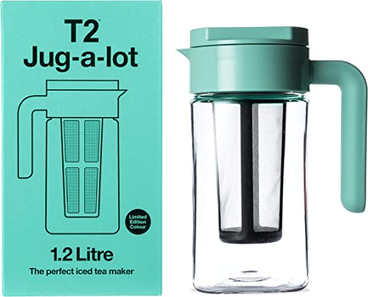 T2 Tea Jug-A-Lot Iced Tea Jug , BPA Free, with Removable Infuser, 1.2L Aqua, H999ZZ247