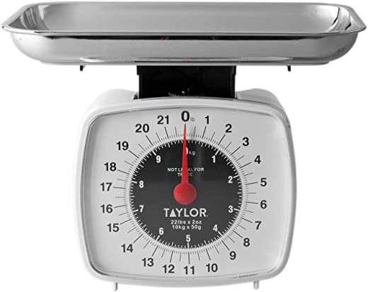 Taylor Precision Products 38804016T Digital Kitchen Scale, Analog, 5-1/2 in L x 5 in W, Multicolor