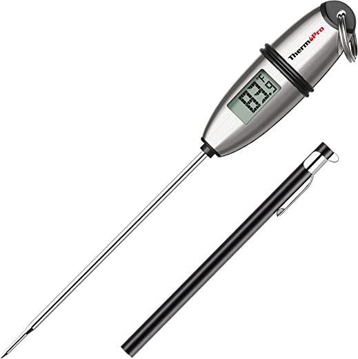 ThermoPro TP-02S Instant Read Meat Thermometer Digital Cooking Food Thermometer with Super Long Probe for Grill Candy Kitchen BBQ Smoker Oven Oil…