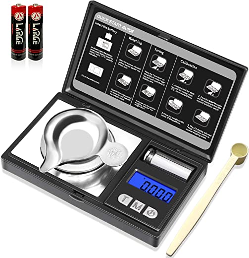 THINKSCALE Milligram Scale, 50g/0.001g Digital Pocket Scale, Mini Gram Scale for Powder, Jewelry, Gem, Reloading, mg Scale 6 Units, Tare, Cal…