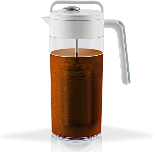 TOMIBA Cold Brew Coffee Maker 1 Quart Deluxe Tea Brewer BPA-Free Tritan Plastic Construction Leak-Proof 2022 Newest Patented