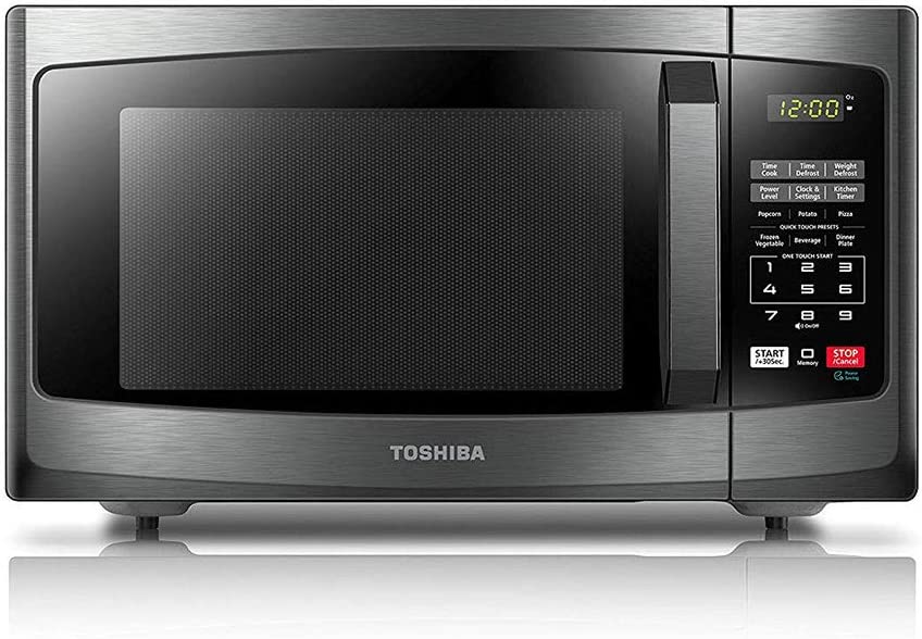 TOSHIBA EM925A5A-BS Countertop Microwave Oven, 0.9 Cu Ft With 10.6 Inch Removable Turntable, 900W, 6 Auto Menus, Mute Function & ECO Mode, Child…