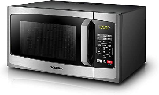 TOSHIBA EM925A5A-SS Countertop Microwave Oven, 0.9 Cu Ft With 10.6 Inch Removable Turntable, 900W, 6 Auto Menus, Mute Function & ECO Mode, Child…