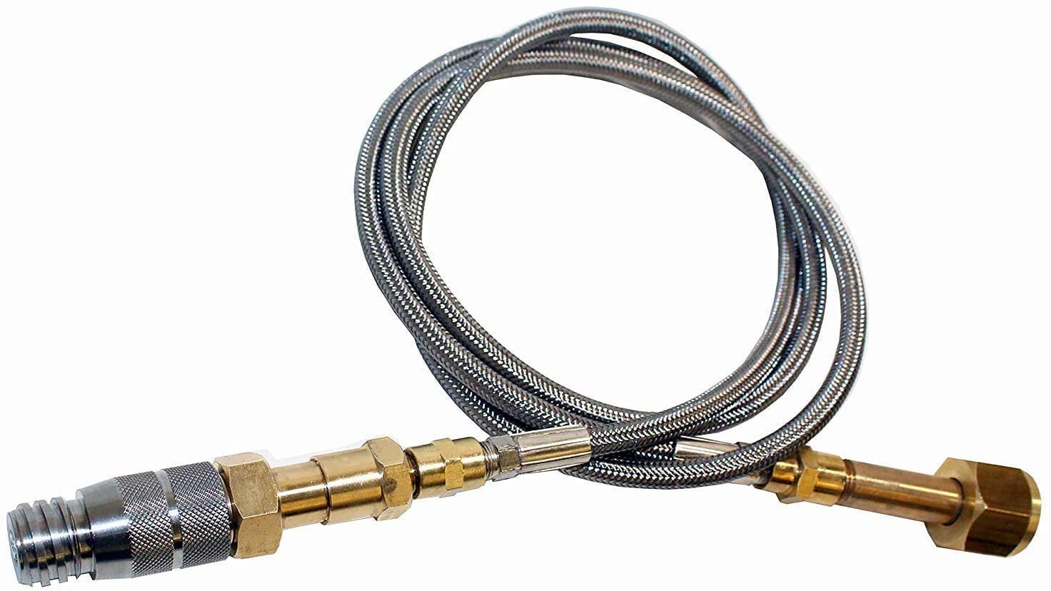 Trinity Soda Maker External Large Co2 Cga-320 Tank Adapter System Adapter and Hose Stainless Steel 60 inches Long co2 Accessories for Home soda…