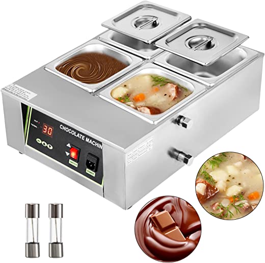 VEVOR 17.6 Lbs Chocolate Tempering Machine, Chocolate Melting Machine with LED Control (30~90℃/86~194℉)，1000W Electric Commercial Food Warmer For…