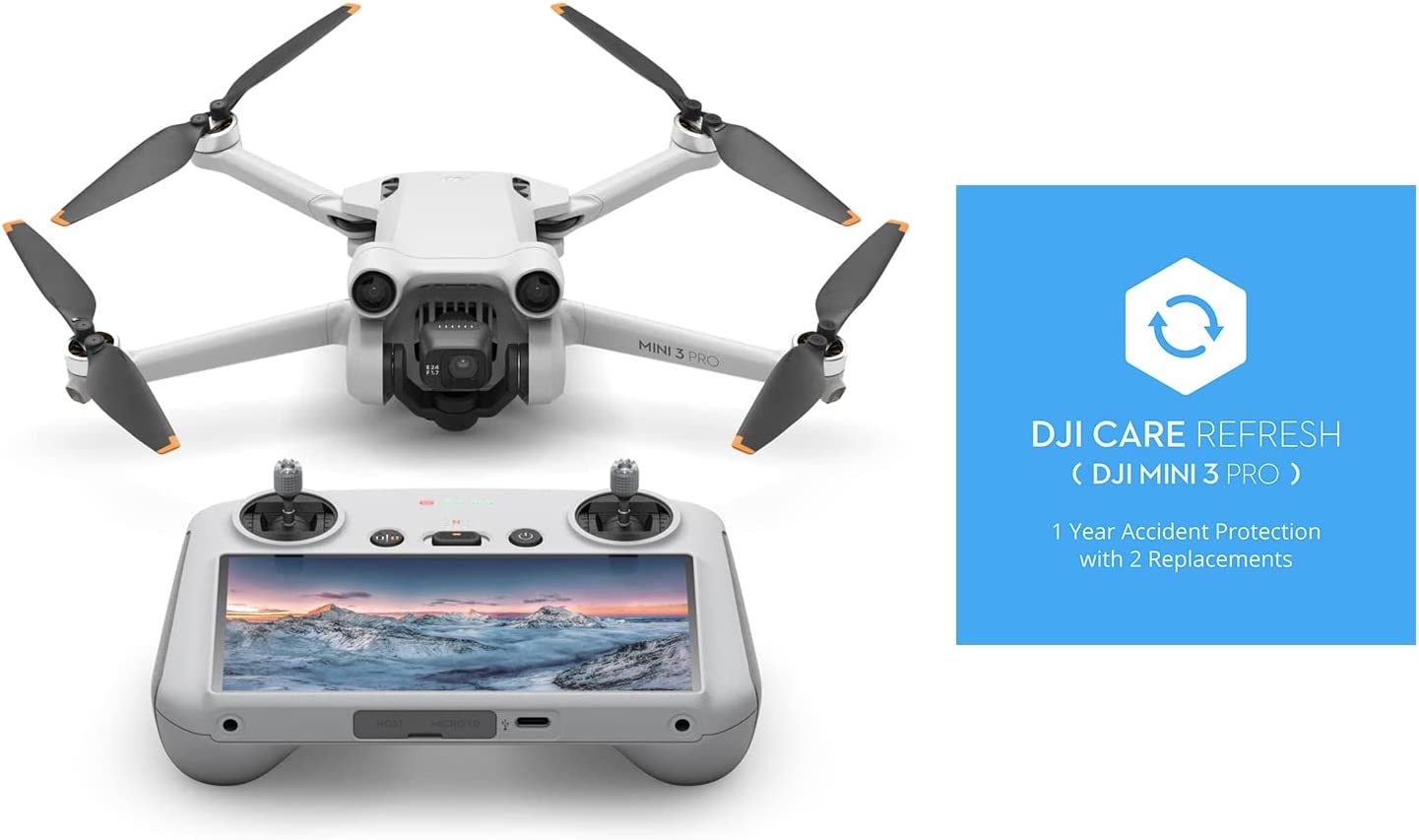 DJI Mini 3 Pro with DJI Smart Control – Lightweight and foldable camera drone with 4K/60fps videos, 48MP photos, 34 minutes