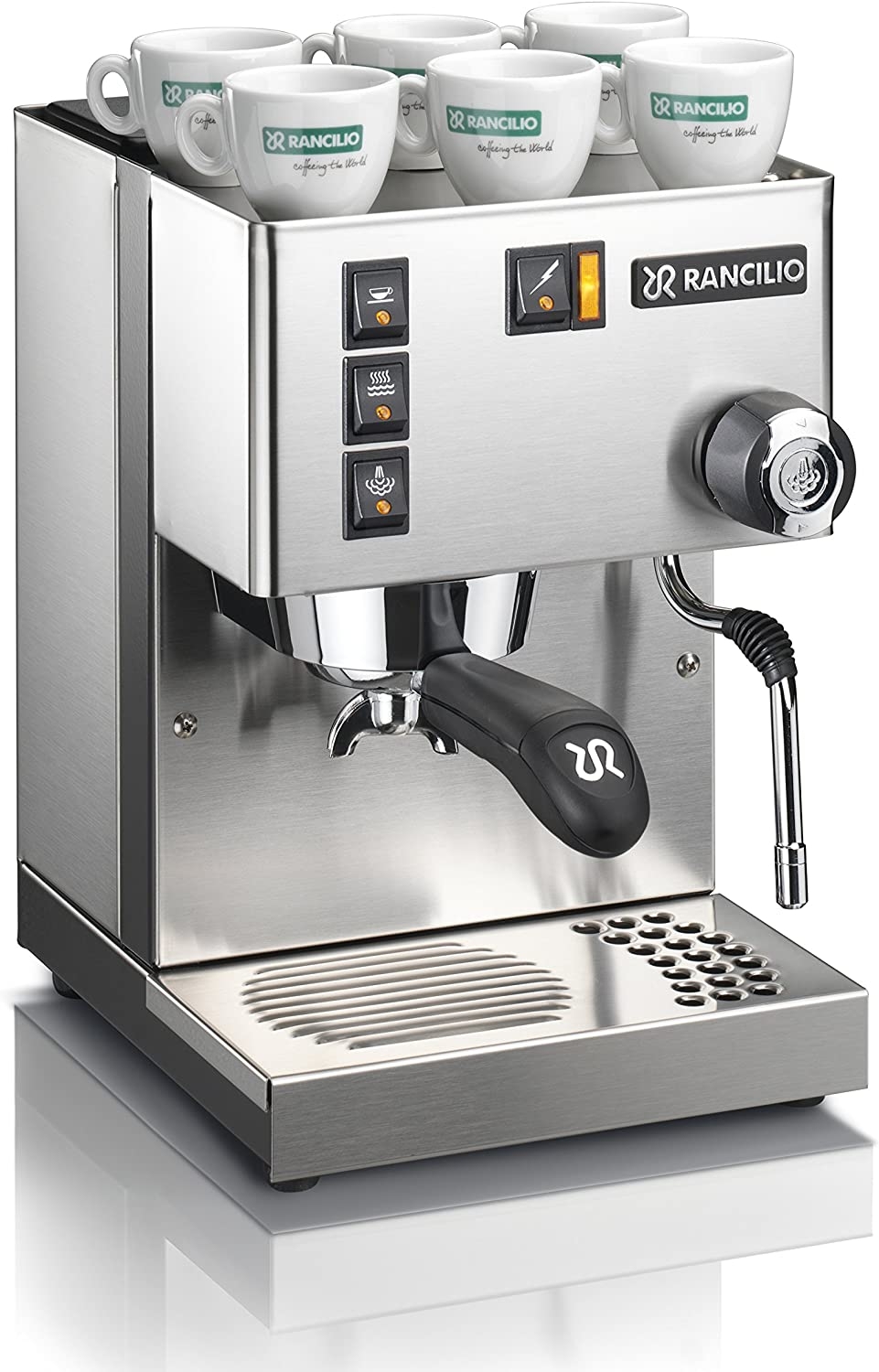 Rancilio Silvia Espresso Machinet,0.3 liters, with Iron Frame and Stainless Steel Side Panels, 11.4 by 13.4-Inch   Import