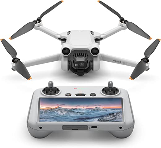 DJI Mini 3 Pro (DJI RC) – Lightweight and Foldable Camera Drone with 4K/60fps Video, 48MP Photo, 34-min Flight Time, Tri-Directional Obstacle…