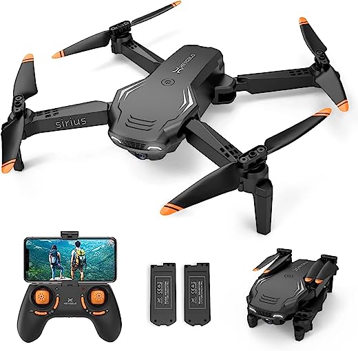 Heygelo S90 Drone with Camera 1080P for Children, Foldable Mini Drone with 2 Batteries Long Flight Time, FPV Live Transmission, App Control,…