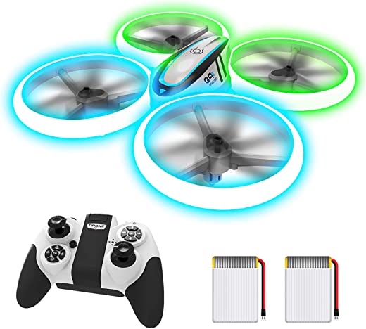 Q9s Drones for Kids,RC Drone with Altitude Hold and Headless Mode,Quadcopter with Blue&Green Light,Propeller Full Protect,2 Batteries and Remote…