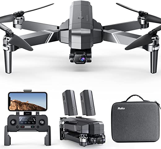 Ruko F11GIM2 Drones with Camera for Adults 4K, 9800ft Long Range Video Transmission, 3-Axis Gimbal, 56Mins Flight Time GPS Auto Return and Follow…
