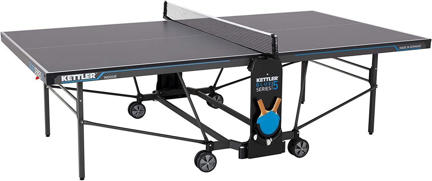 Kettler K5, indoor professional table tennis table, tournament quality class B, shake-free frame, 19 mm wooden board with