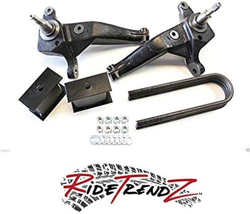 RTZ – Compatible with Ford Ranger Pickup 98-00 Full Lift Kit 4″ Front Lift Iron Spindles + Rear 3″ Steel Lift Block Kit 2wd  