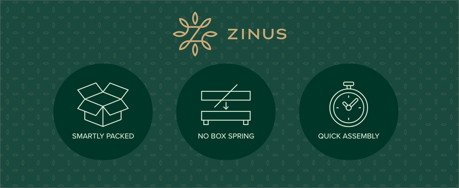 Zinus: Smartly Packed, No Box Spring and Quick Assembly