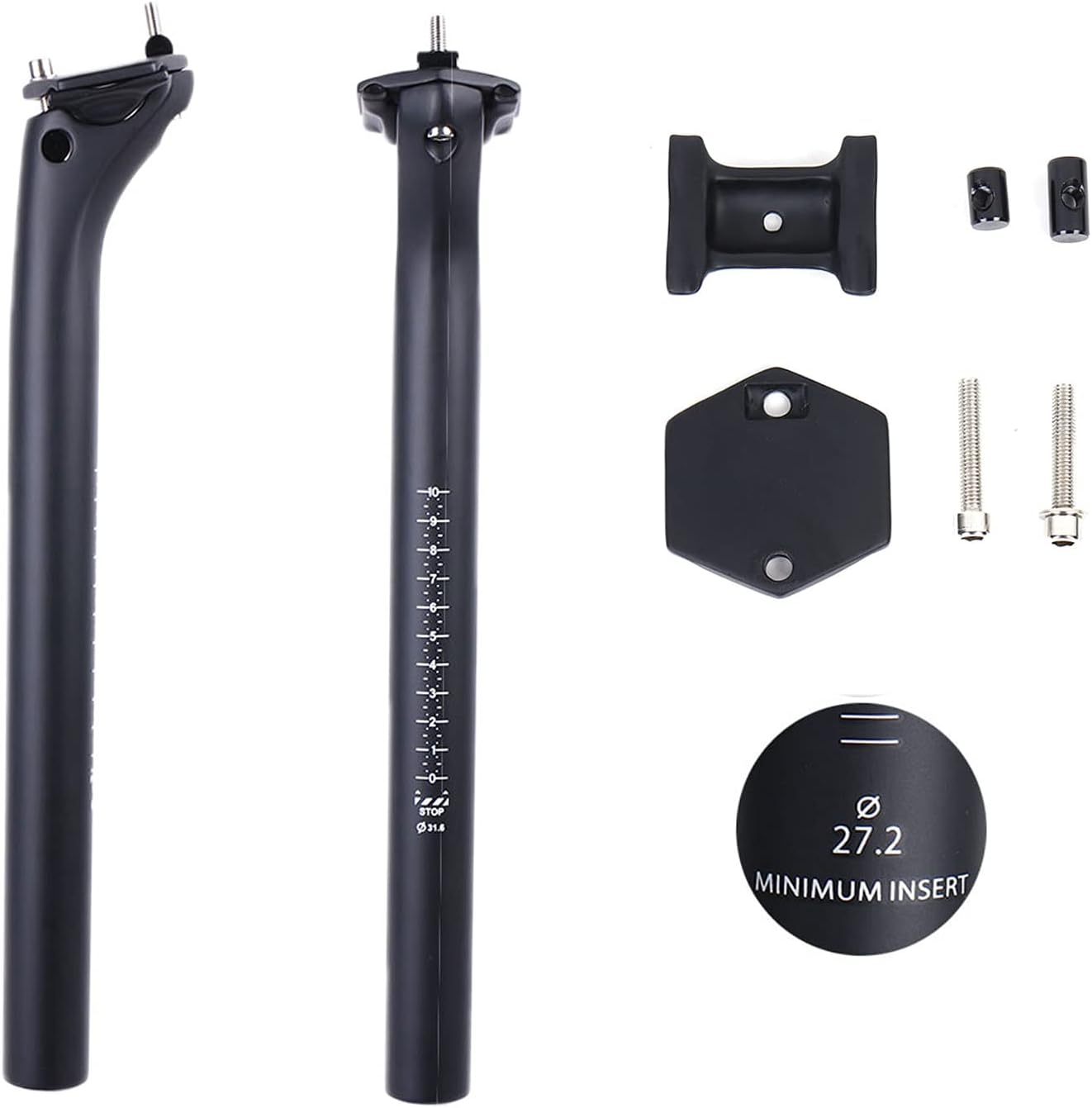 YHESEN T800 Ultralight Carbon Fiber Bicycle Seat Post,Spec 27.2/31mm*350/400mm,Offset 20mm,Angle Fine Adjustment,Suitable for